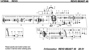 画像1: 【アブ純正お取り寄せパーツ：納期1ヶ月】19Revo ビースト 40　製品コード：1479946