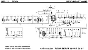 画像1: 【アブ純正お取り寄せパーツ：納期1ヶ月】19Revo ビースト 40 HS　製品コード：1485121