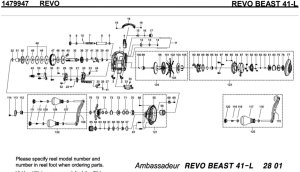 画像1: 【アブ純正お取り寄せパーツ：納期1ヶ月】19Revo ビースト 41-L　製品コード：1479947