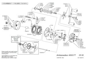 画像1: 【アブ純正お取り寄せパーツ：納期1ヶ月】Ambassadeur 4500 Factory Tuned Red　製品コード：1639769