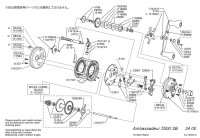 【アブ純正お取り寄せパーツ：納期1ヶ月】Ambassadeur 5500 Striper Black　製品コード：1613927