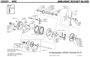 画像1: 【アブ純正お取り寄せパーツ：納期1ヶ月】Ambassadeur 6500C ROCKET SILVER　製品コード：1222451