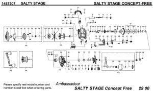 画像1: 【アブ純正お取り寄せパーツ：納期1ヶ月】SALTY STAGE CONCEPT-FREE　製品コード：1487507