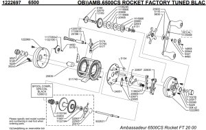 画像1: 【アブ純正お取り寄せパーツ：納期1ヶ月】Ambassadeur 6500CS ROCKET FT BLACK　製品コード：1222697