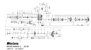 画像1: 【アブ純正お取り寄せパーツ：納期1ヶ月】23 REVO5 WINCH WINCH-L　製品コード：1565119