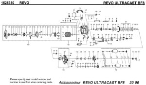 画像1: 【アブ純正お取り寄せパーツ：納期1ヶ月】20レボ ウルトラキャスト BF8　製品コード：1525350