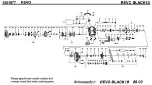 画像1: 【アブ純正お取り寄せパーツ：納期1ヶ月】19Revo ブラック 10　製品コード：1501977