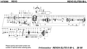 画像1: 【アブ純正お取り寄せパーツ：納期1ヶ月】18Revo エリート 6 IB-L　製品コード：1478360