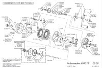 【アブ純正お取り寄せパーツ：納期1ヶ月】Ambassadeur 6500 Factory Tuned Red　製品コード：1639773