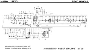 画像1: 【アブ純正お取り寄せパーツ：納期1ヶ月】18Revo ウィンチ WINCH-L　製品コード：1430444