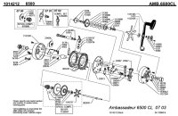 【アブ純正お取り寄せパーツ：納期1ヶ月】Ambassadeur 6500CL　製品コード：1014212