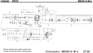 画像1: 【アブ純正お取り寄せパーツ：納期1ヶ月】18Revo X-W-L　製品コード：1430440