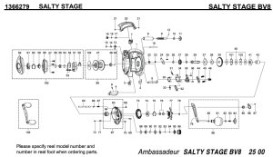 画像1: 【アブ純正お取り寄せパーツ：納期1ヶ月】SALTY STAGE SALTY STAGE BV8　製品コード：1366279