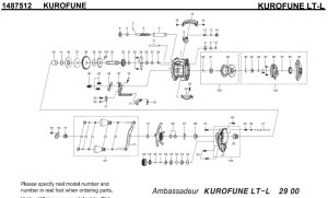 画像1: 【アブ純正お取り寄せパーツ：納期1ヶ月】KUROFUNE LT-L　製品コード：1487512