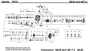 画像1: 【アブ純正お取り寄せパーツ：納期1ヶ月】Revo ALC-BF7-L　製品コード：1400459