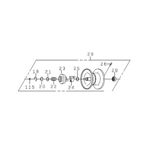 画像1: 【ダイワ純正お取り寄せパーツ：納期1ヶ月】26シルバーウルフ CT SV TW PE SPECIAL用 純正スプール 製品コード：00631610 29番 スプール（19-28・115）部品コード：6Z028593