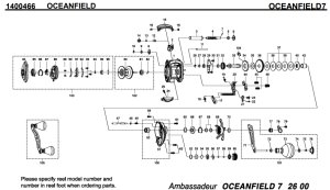 画像1: 【アブ純正お取り寄せパーツ：納期1ヶ月】16OCEANFIELD 7　製品コード：1400466