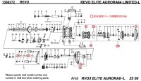【アブ純正お取り寄せパーツ：納期1ヶ月】Revo Elite AURORA 64 LIMITED-L　製品コード：1366272