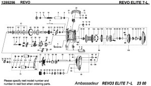 画像1: 【アブ純正お取り寄せパーツ：納期1ヶ月】Revo エリート 7-L　製品コード：1285256