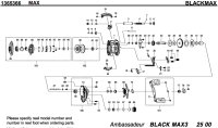 【アブ純正お取り寄せパーツ：納期1ヶ月】2016年モデル ブラックマックス BLACKMAX3　製品コード：1365366