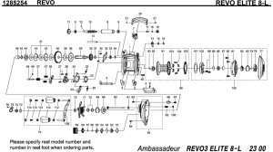 画像1: 【アブ純正お取り寄せパーツ：納期1ヶ月】Revo エリート 8-L　製品コード：1285254