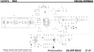 画像1: 【アブ純正お取り寄せパーツ：納期1ヶ月】2012年モデル ブラックマックス/シルバーマックス/プロマックス SILVERMAX2　製品コード：1237073