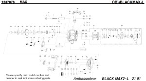 画像1: 【アブ純正お取り寄せパーツ：納期1ヶ月】2012年モデル ブラックマックス/シルバーマックス/プロマックス BLACKMAX2-L　製品コード：1237078