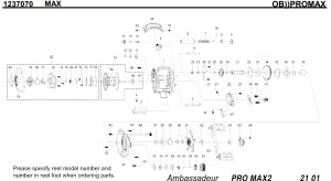画像1: 【アブ純正お取り寄せパーツ：納期1ヶ月】2012年モデル ブラックマックス/シルバーマックス/プロマックス PROMAX2　製品コード：1237070