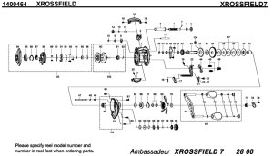 画像1: 【アブ純正お取り寄せパーツ：納期1ヶ月】クロスフィールド 7 XROSSFIELD7　製品コード：1400464