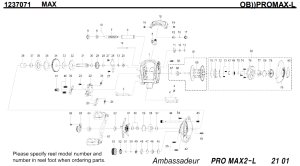 画像1: 【アブ純正お取り寄せパーツ：納期1ヶ月】2012年モデル ブラックマックス/シルバーマックス/プロマックス PROMAX2-L　製品コード：1237071