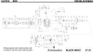 画像1: 【アブ純正お取り寄せパーツ：納期1ヶ月】2012年モデル ブラックマックス/シルバーマックス/プロマックス BLACKMAX2　製品コード：1237076