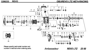 画像1: 【アブ純正お取り寄せパーツ：納期1ヶ月】Revo LTZ AE74-RACING　製品コード：1286233