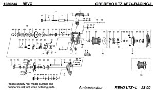 画像1: 【アブ純正お取り寄せパーツ：納期1ヶ月】Revo LTZ AE74-RACING-L　製品コード：1286234