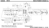 【アブ純正お取り寄せパーツ：納期1ヶ月】Revo POWER CRANK 6-L　製品コード：1285258