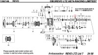 【アブ純正お取り寄せパーツ：納期1ヶ月】REVO LTZ AE74-RACING LIMITED7　製品コード：1362146
