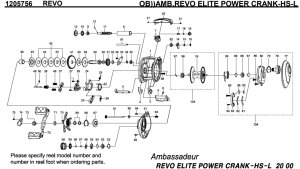 画像1: 【アブ純正お取り寄せパーツ：納期1ヶ月】REVO ELITE POWER CRANK HS-L　製品コード：1205756