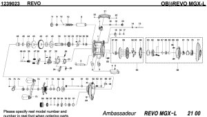 画像1: 【アブ純正お取り寄せパーツ：納期1ヶ月】Revo MGX-L　製品コード：1239023
