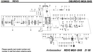 画像1: 【アブ純正お取り寄せパーツ：納期1ヶ月】Revo MGX-SHS　製品コード：1239022