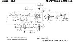 画像1: 【アブ純正お取り寄せパーツ：納期1ヶ月】Revo BIGSHOOTER HS-L　製品コード：1239095