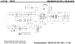 画像1: 【アブ純正お取り寄せパーツ：納期1ヶ月】Revo ELITE-L CB BLACK　製品コード：1137730