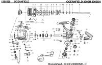 【アブ純正お取り寄せパーツ：納期1ヶ月】OCEANFIELD 3000SH　製品コード：1395569