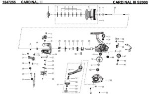 画像1: 【アブ純正お取り寄せパーツ：納期1ヶ月】CARDINAL III S 2000　製品コード：1547255