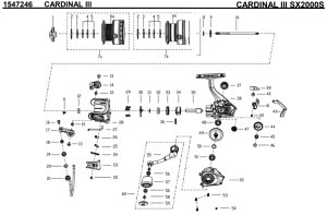 画像1: 【アブ純正お取り寄せパーツ：納期1ヶ月】CARDINAL III SX 2000S　製品コード：1547246