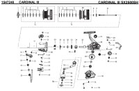 【アブ純正お取り寄せパーツ：納期1ヶ月】CARDINAL III SX 2500SH　製品コード：1547248