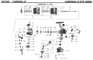 画像1: 【アブ純正お取り寄せパーツ：納期1ヶ月】CARDINAL III STX 2000S　製品コード：1547240