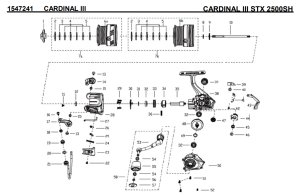 画像1: 【アブ純正お取り寄せパーツ：納期1ヶ月】CARDINAL III STX 2500SH　製品コード：1547241