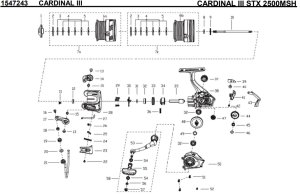 画像1: 【アブ純正お取り寄せパーツ：納期1ヶ月】CARDINAL III STX 2500MSH　製品コード：1547243