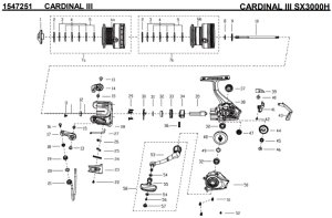 画像1: 【アブ純正お取り寄せパーツ：納期1ヶ月】CARDINAL III SX 3000H　製品コード：1547251