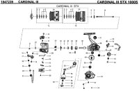【アブ純正お取り寄せパーツ：納期1ヶ月】CARDINAL III STX 1000S　製品コード：1547239