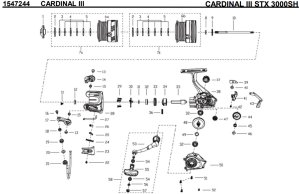 画像1: 【アブ純正お取り寄せパーツ：納期1ヶ月】CARDINAL III STX 3000SH　製品コード：1547244
